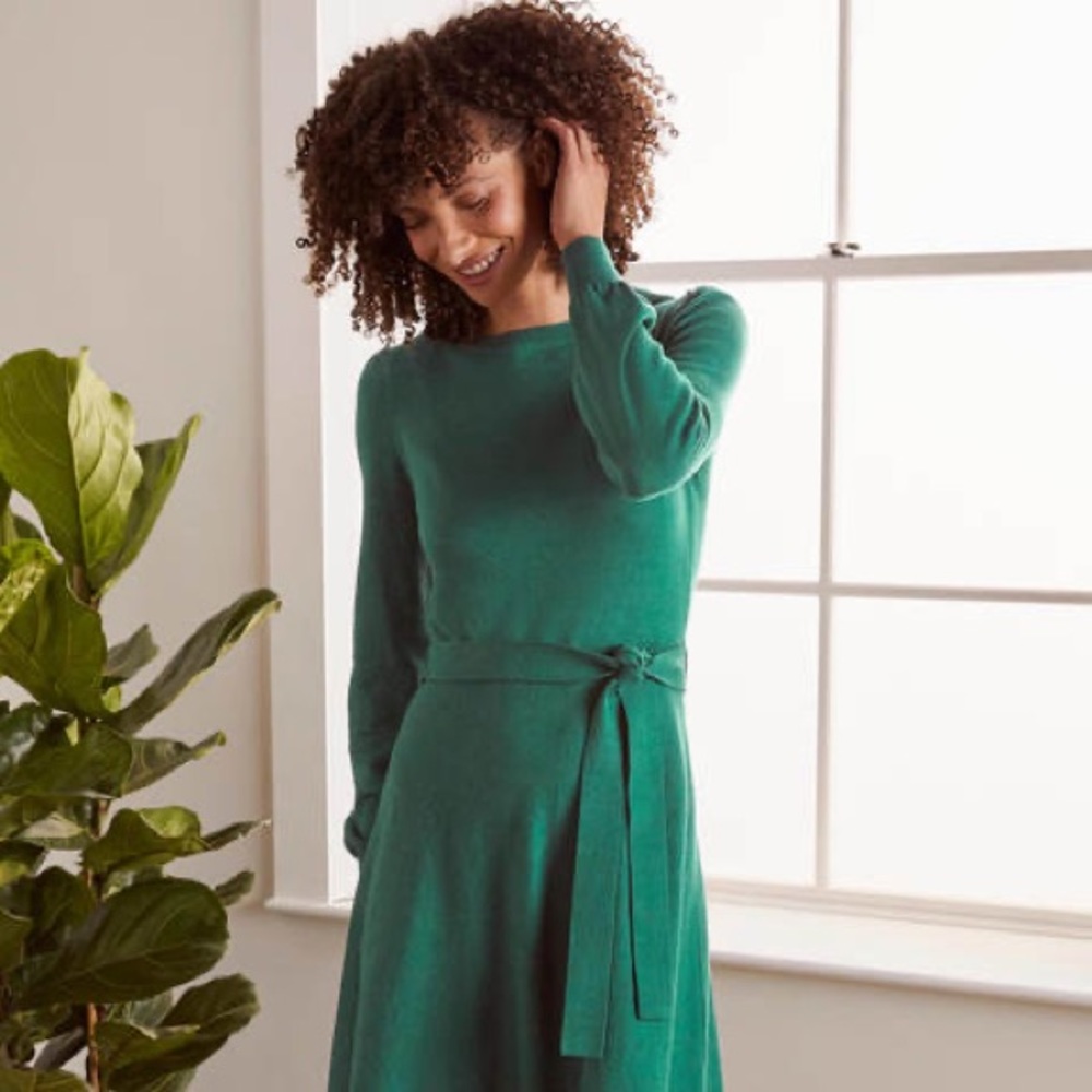 Boden Knit Tie-Waist Dress